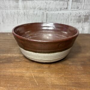 Rustic Two Tone Stoneware Serving Bowl